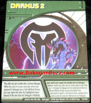 Darkus2 45 48b Bakugan 1 48b Card Set
